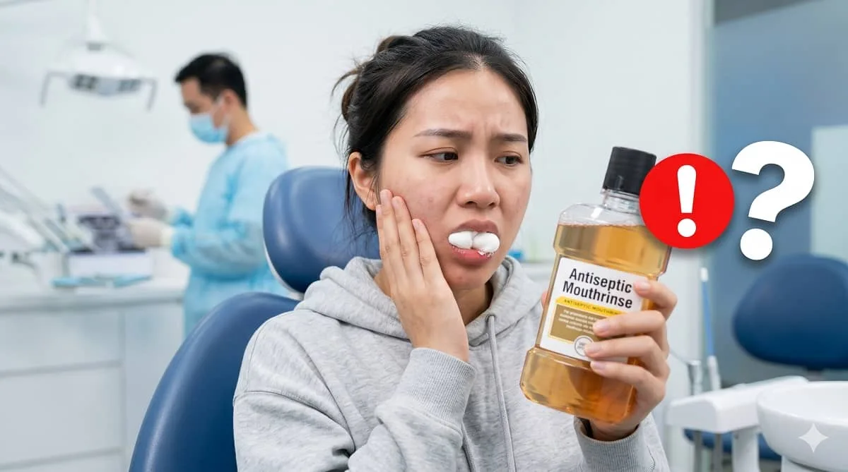 Có Nên Súc Miệng Listerine Sau Nhổ Răng? Câu Trả lời Từ Chuyên Gia