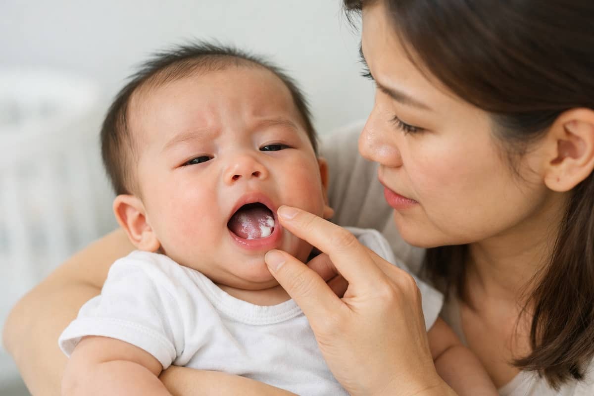 Trẻ sơ sinh nổi đẹn trong miệng: Nguyên nhân & cách trị nhanh 1 Trẻ sơ sinh nổi đẹn trong miệng: Nguyên nhân & cách trị nhanh