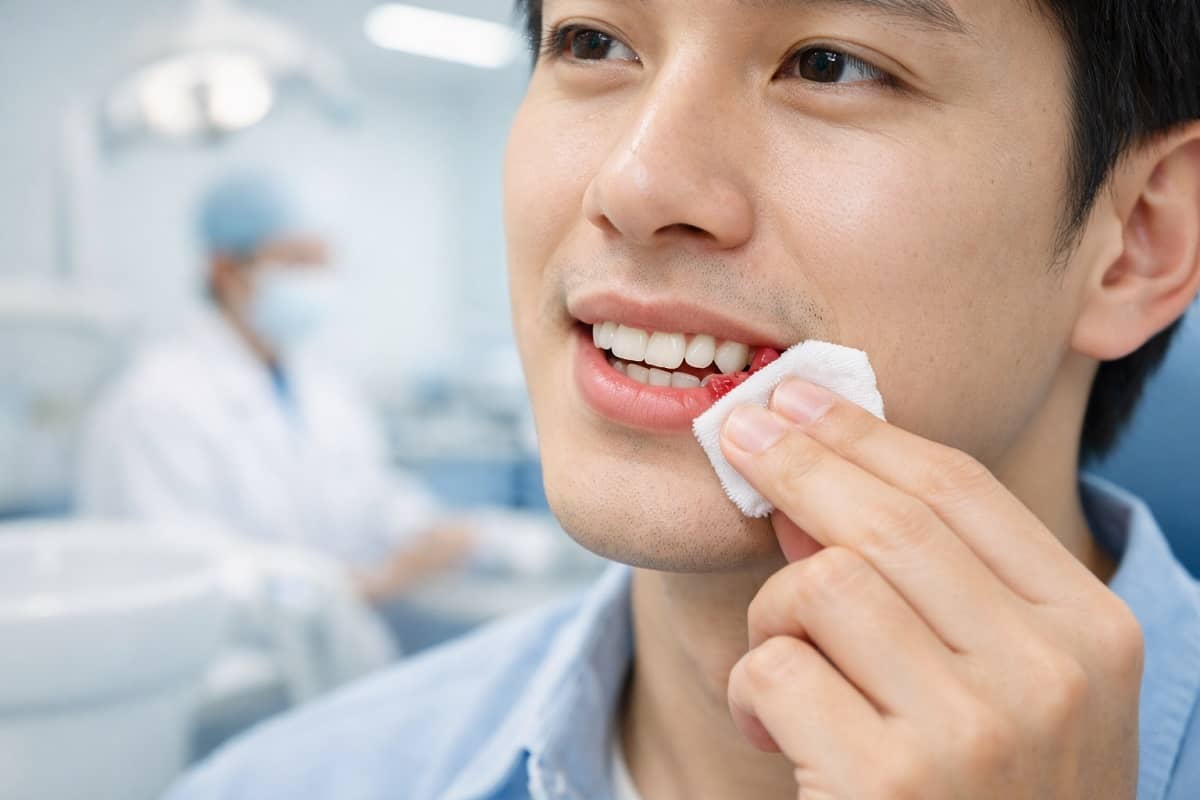 Cách cầm máu chân răng sau lấy cao răng hiệu quả